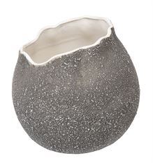 POTTERY BALL 22CM DARK GREY