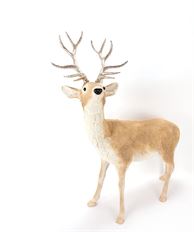 DEER SNOWFALL STD 43X35" CAMEL