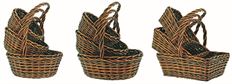 BASKET SET/3 HONEY BRM ROPE/WI