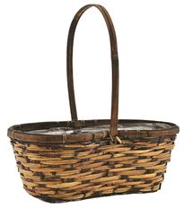 BASKET PEANUT 6" RATTAN STAIN