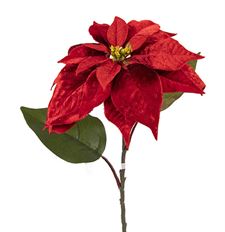 POINSETTIA SPRAY VELVET 28" RED