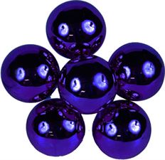 BALL GLASS 50MM GLOSSY PURPLE 24/PK