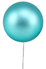 BALL GLASS 30MM MATTE TURQ 72/PK