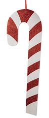 ORNAMENT CANDY CANE 18X6" RED/WHT