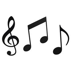 ORN MUSIC NOTE 3/ASST 7.5-10" BLK