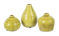 POTTERY ASST BOTTLE 3-5" GREEN