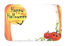 CARD HALLOWEEN PUMPKIN 50/PKG