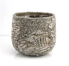 POTTERY 5.5"H 6.5"D FOSSIL