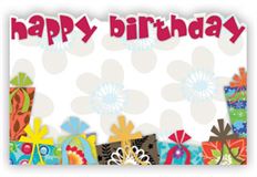 CARD BIRTHDAY GIFTS 50/PKG