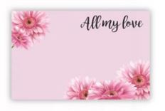 CARD ALL MY LOVE GERBS 50/PKG