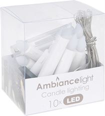 CANDLE ON CLIP 10 LED BATTERY 6'