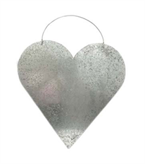 HEART GALVANIZED 18" HANGING