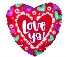 MYLAR 17 LOVE YA DOILY HEART 5/PK