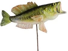 FISH BASS 7" ON WOOD PICK