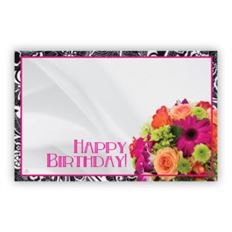 CARD BIRTHDAY FLOWER ARR 50/PKG