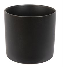 CERAMIC CYLINDER 14CM MATTE BLACK