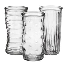 ROSE VASE 8.5" ASSORTED CLEAR 12/CS