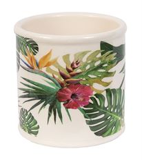 FLOWERPOT 10CM GREEN/WHT