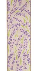 RIBBON LINEN HYACINTH 2.5X10YD