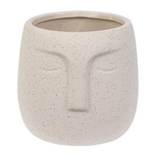 POTTERY FACE 5X5.5" WHITE