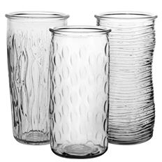 ROSE VASE 9.75" ASSORTED CLEAR 12/C