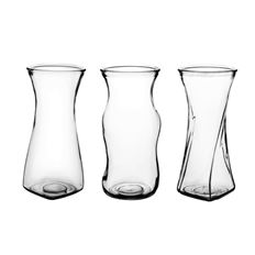 ROSE VASE 8.5" ASSORTED CLEAR 12/CS