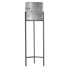 POTTERY W/STAND 15.75"X5.25" CREAM