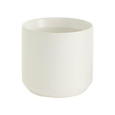 POTTERY  CYLINDER 4.75X4.5 MT WHT