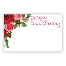 CARD ANNIVERSARY ROSES 50/PKG