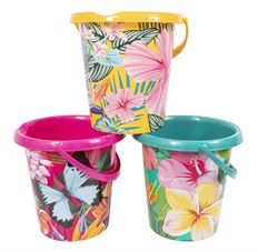 BUCKET 12 LITER FLOWER PRINT