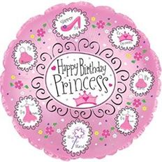 MYLAR 17 BIRTHDAY PRINCESS 5/PK
