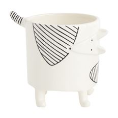 CERAMIC DOG POT