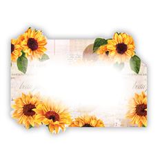 CARD SUNFLOWERS NO SENTIMENT 50/PKG