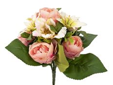 BOUQUET 13.5" LILY PEONY COSMOS