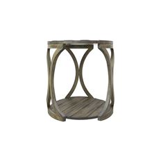 TABLE ROUND 24"X23" GRAY