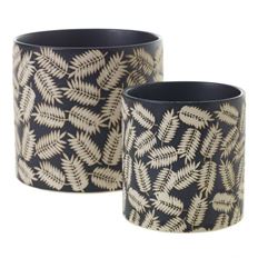 POTTERY FOLLY 5.25X5" BLACK/TAN