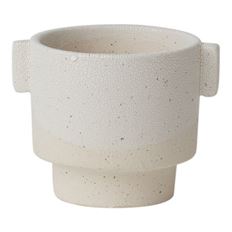 POTTERY MILTON 7.25X6.5" WHITE