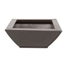 PLANTER SQUARE 12" ZINC BROWN