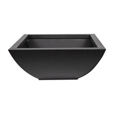 PLANTER SQUARE ZINC BLACK MATTE