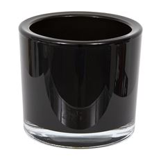 GLASS CYLINDER 3X3.5" BLACK