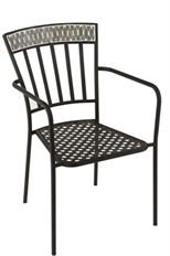 CHAIR LEAF MOSA. METAL 52X83CM BLK