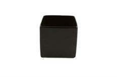 CERAMIC SQUARE POT 7CM BLACK