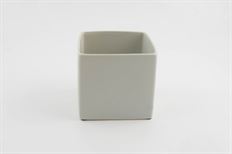 CERAMIC SQUARE POT 11CM MATTE WHT