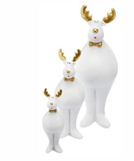 MOOSE 4"-8" WHITE/GOLD 3/SET
