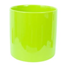 CERAMIC CYLINDER 14CM SHINY GRAY