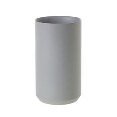 POTTERY CYLINDER 8X4.5" GRAY