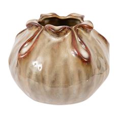 CERAMIC VASE DUMPLING 8X11CM IVORY