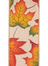 RIBBON LINEN FALL DOT 2.5"X50YD