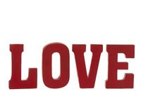 LOVE SIGN METAL 64X26CM RED