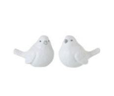 BIRD CERAMIC 8CM 2 ASST WHITE